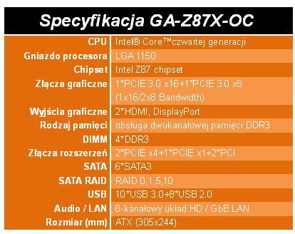 Płyta główna Gigabyte GA-Z87X-OC 