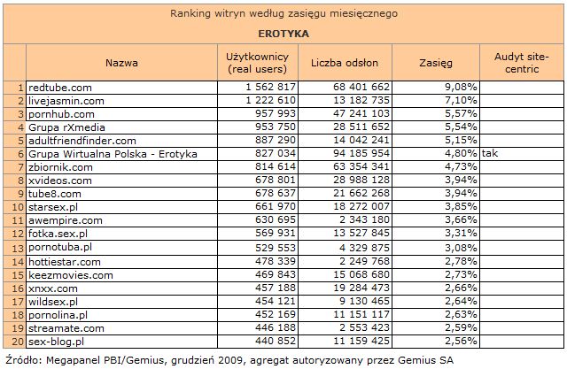 Megapanel: serwisy tematyczne XII 2009