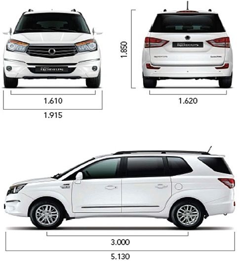 Oryginalny SsangYong Rodius 2.0 e-XDi E-Tronic Sapphire