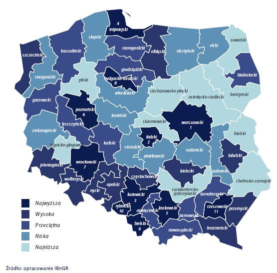 Atrakcyjność inwestycyjna regionów w Polsce