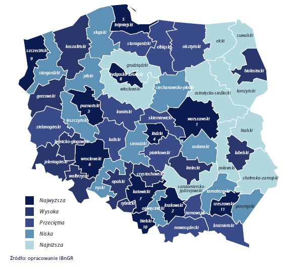 Atrakcyjność inwestycyjna regionów w Polsce