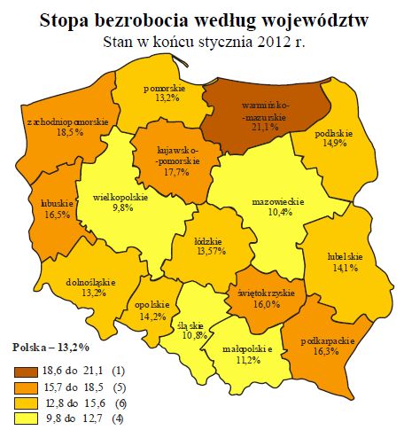 Bezrobocie w Polsce I 2012
