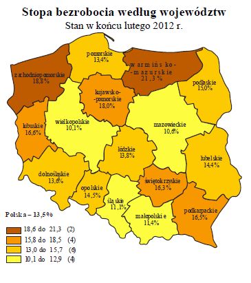Bezrobocie w Polsce II 2012