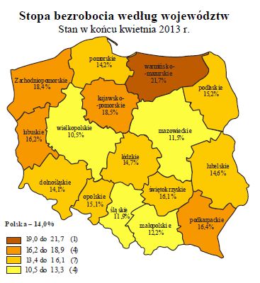 Bezrobocie w Polsce IV 2013