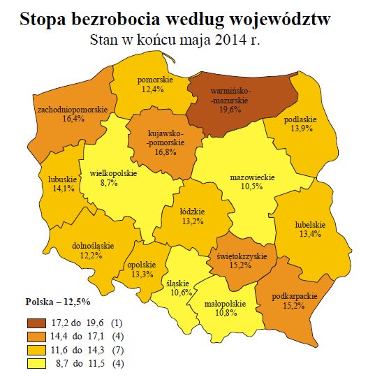 Bezrobocie w Polsce V 2014