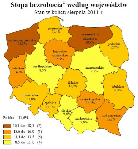 Bezrobocie w Polsce VIII 2011