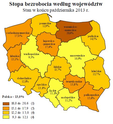 Bezrobocie w Polsce X 2013