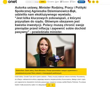 Oszustwo "na inwestycję" wykorzystujące wizerunek ministry Agnieszki Dziemianowicz-Bąk