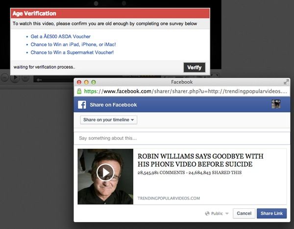 Robin Williams nie żyje czyli nowe zagrożenia na Facebooku