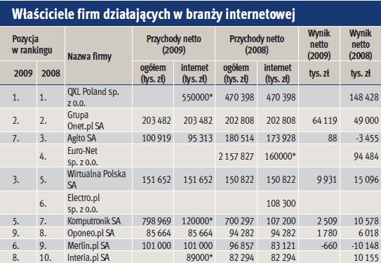 E-biznes w Polsce: kondycja finansowa 2009