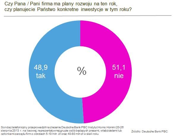 Polskie firmy planują inwestycje w rozwój