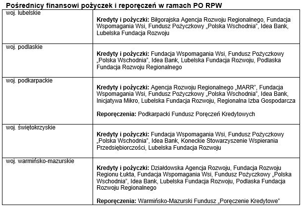 PO RPW: wsparcie finansowe dla firm z Polski Wschodniej