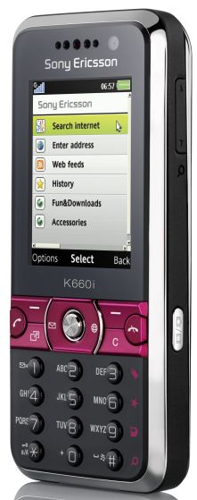 Telefon Sony Ericsson K660 do surfowania w sieci