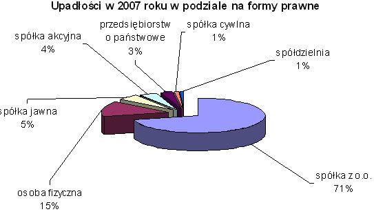 Bankructwa firm w Polsce 2007