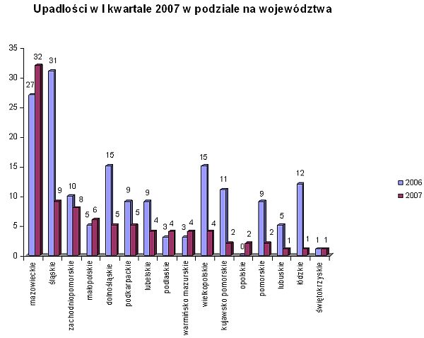 Bankructwa firm w Polsce I-III 2007