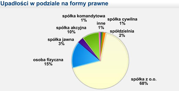 Bankructwa firm w Polsce I-IX 2009