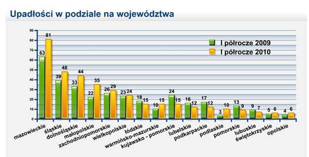 Upadłości firm na wysokim poziomie do 2011 r.