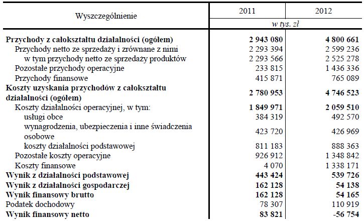 Wybrane Pozycje Z Rachunku Zysków I Strat Skok 6638