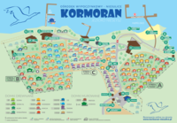 Ośrodek Wypoczynkowy KORMORAN - rozkład domków i atrakcji Ośrodek Wypoczynkowy KORMORAN - rozkład domków i atrakcji