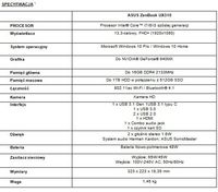 ASUS ZenBook UX310 - specyfikacja