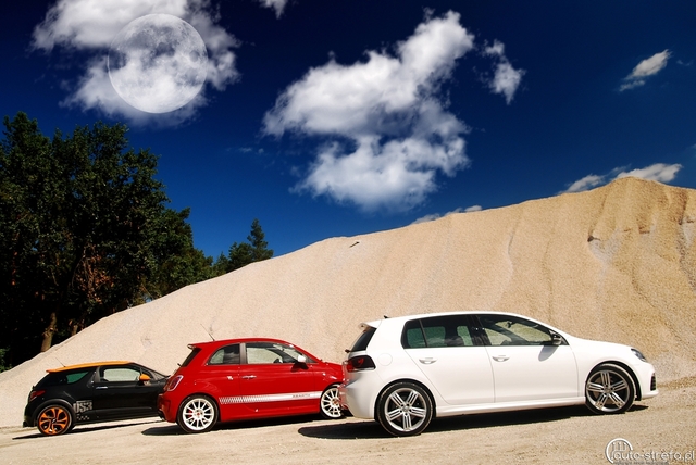 Abarth 500 Esseesse vs Citroen DS3 Racing vs VW Golf R 2.0 TSI DSG 4Motion
