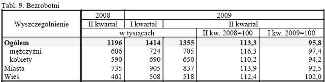 Aktywność ekonomiczna ludności IV-VI 2009