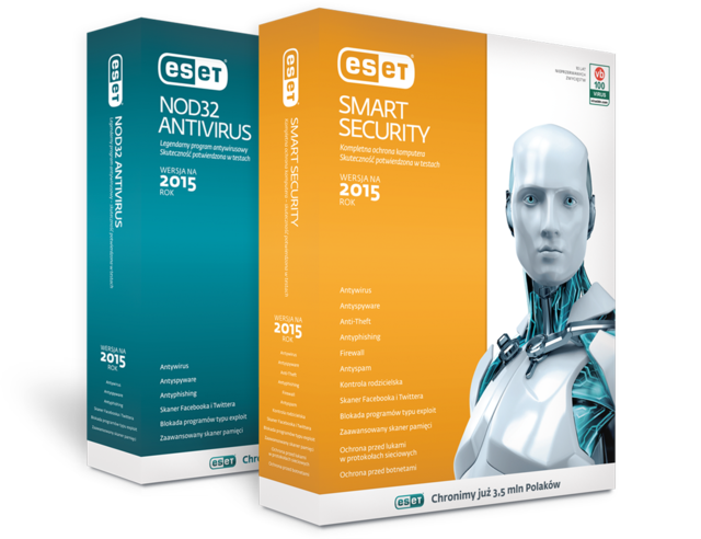 ESET NOD32 Antivirus oraz ESET Smart Security 2015