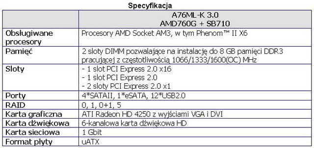 Płyta główna FOXCONN A76ML-K 3.0