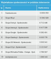 Największe społeczności w polskim internecie