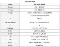 Specyfikacja GIGABYTE GA-X58-USB3