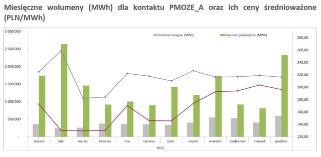 Towarowa Giełda Energii w 2013 roku