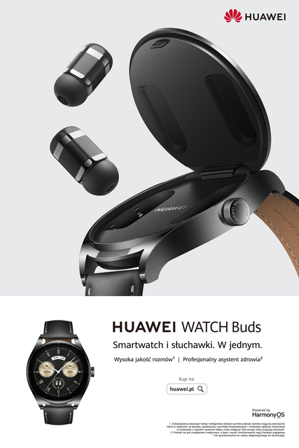 HUAWEI WATCH Buds. Smartwatch i słuchawki w jednym