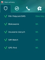 Kaspersky Mobile Security 9 - okno blackberry