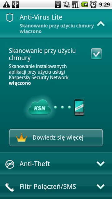 Kaspersky Mobile Security Lite 2012