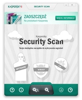 Interfejs programu Kaspersky Security Scan