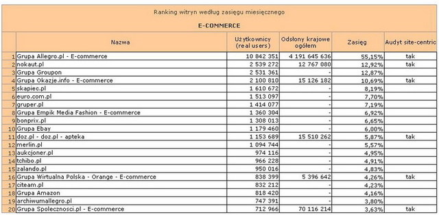 Megapanel: serwisy tematyczne II 2013