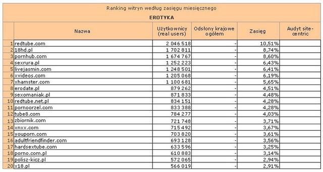 Megapanel: serwisy tematyczne IV 2012