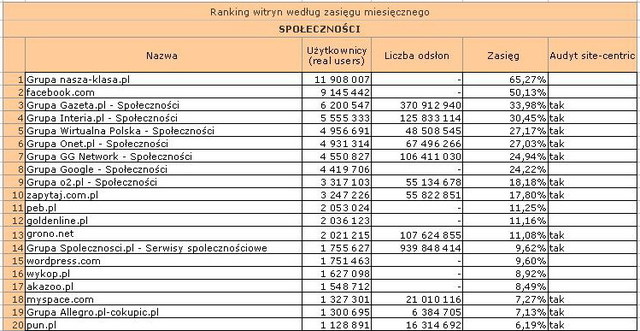 Megapanel: serwisy tematyczne XI 2010