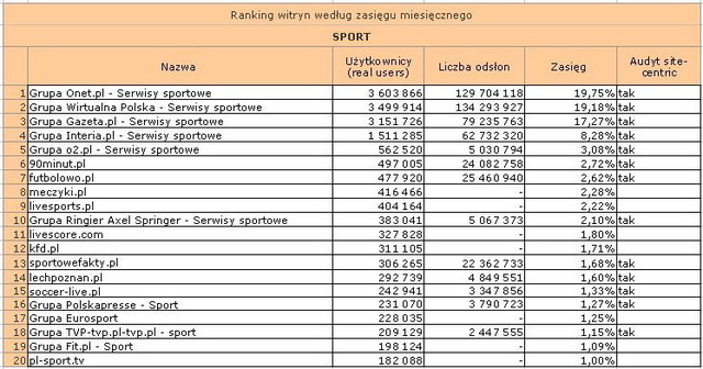 Megapanel: serwisy tematyczne XI 2010