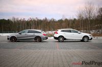 Mercedes CLA Shooting Brake vs Volvo V40 - z boku