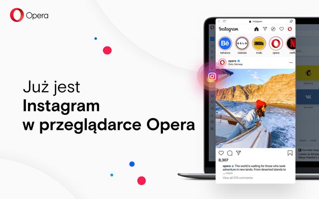 Nowa przeglądarka Opera z wbudowanym Instagramem
