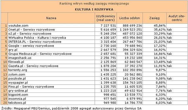 Megapanel: serwisy tematyczne X 2008