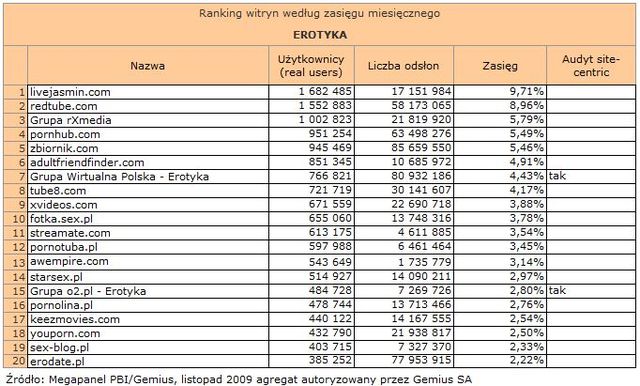 Megapanel: serwisy tematyczne XI 2009