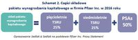 Schemat 2. Części składowe pakietu wynagrodzenia kapitałowego w firmie Pfizer Inc. w 2016 roku