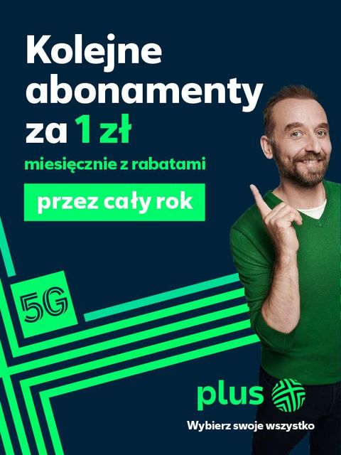 Nowa oferta Plusa: abonament za 1 zł nawet przez 12 miesięcy