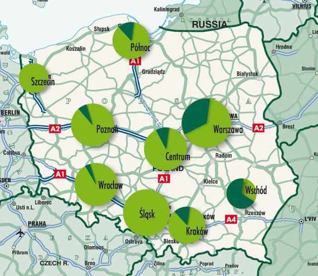 Powierzchnie magazynowe w Polsce I-III 2012