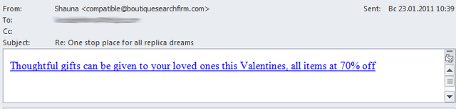 Walentynki 2011: uwaga na spam