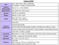 Specyfikacja Samsung i5500