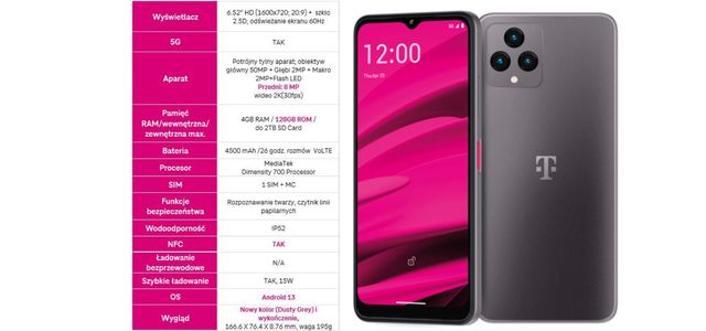 T-Mobile: smartfony T Phone 5G i T Phone Pro 5G 