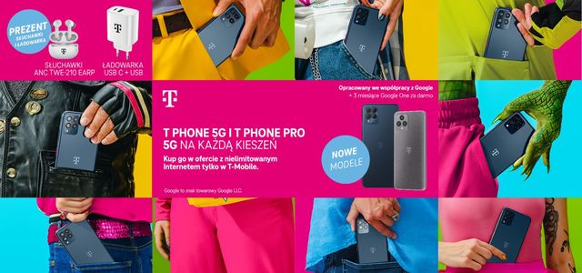 T-Mobile: smartfony T Phone 5G i T Phone Pro 5G 